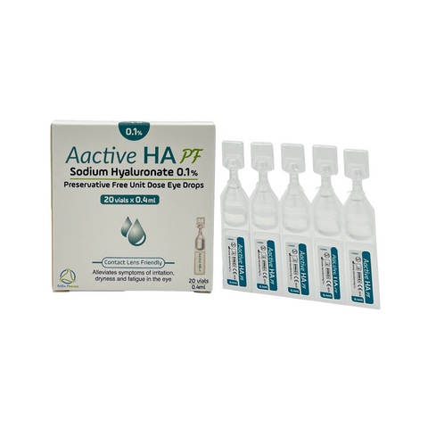Aactive HA PF 0.1% Sodium hyaluronate eye drops (vials)