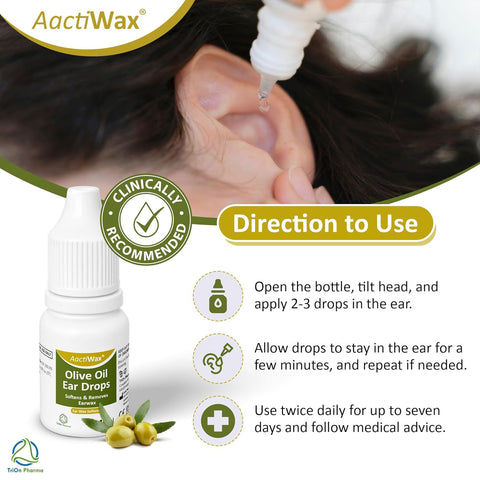 AactiWax Olive oil ear drops