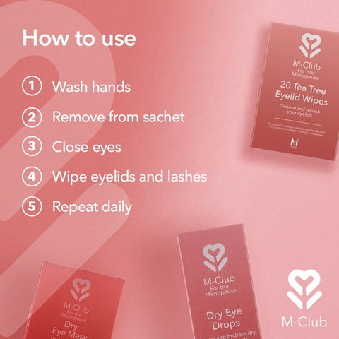 M-Club Tea tree oil eyelid wipes