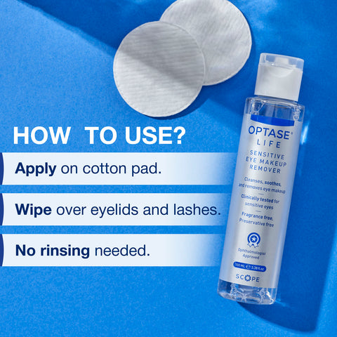 Optase Life sensitive eye makeup remover