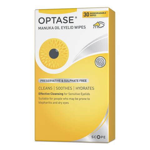 Optase Manuka oil eyelid wipes