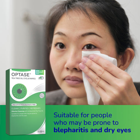 Optase TTO (Tea Tree Oil) BlephaWipe eyelid wipes