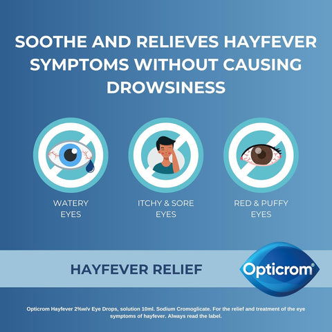Opticrom 10ml Hayfever eye drops