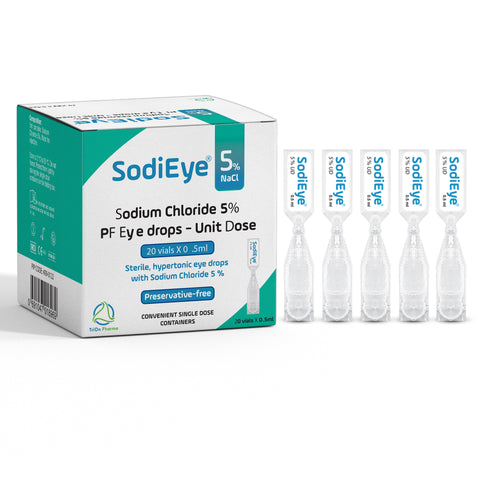 Sodieye PF 5% Sodium Chloride eye drops (vials)
